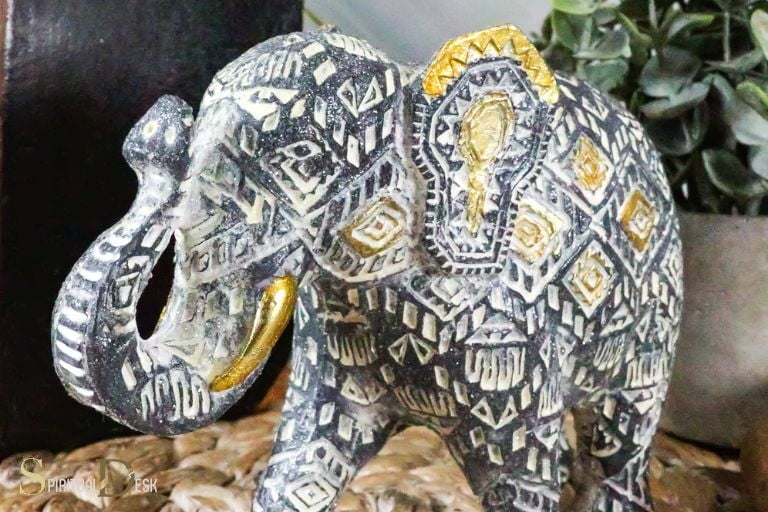 spiritual properties of elephant statue with tusks