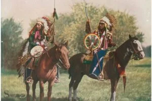 native american man in a horse spirituality