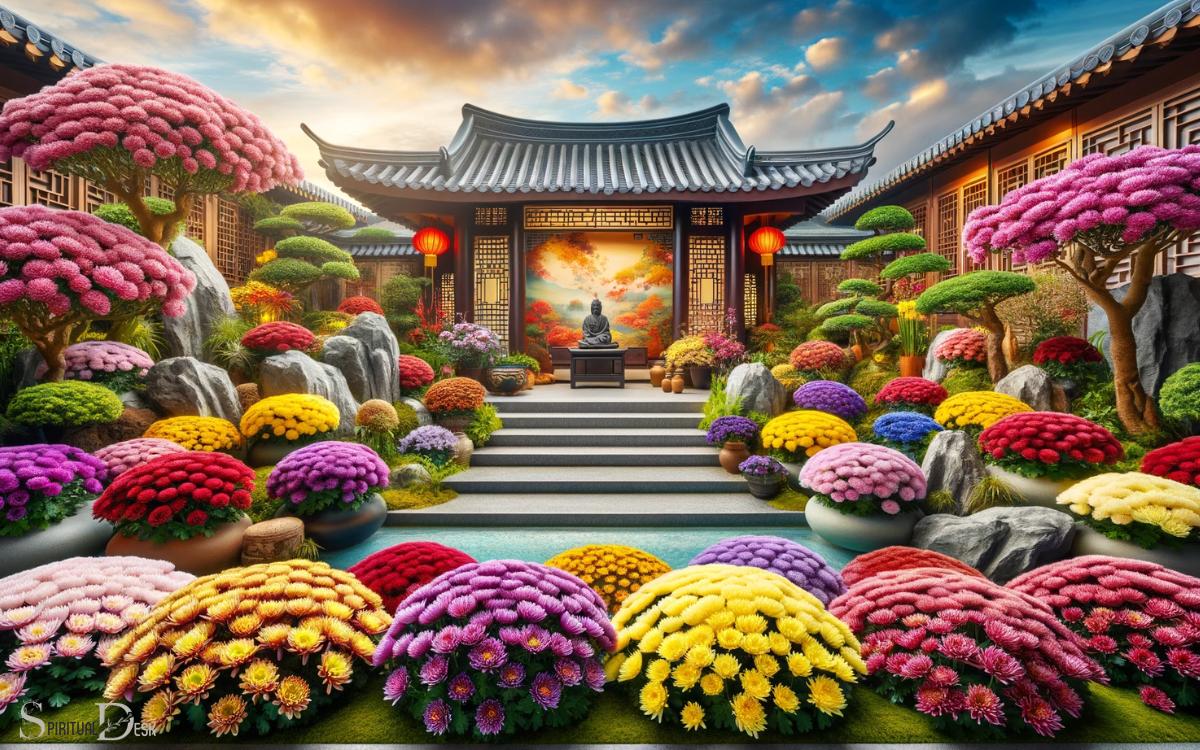 Chrysanthemums in Feng Shui Colorful