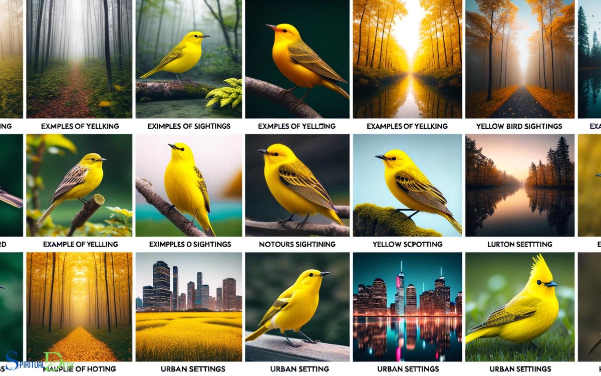 Examples of Yellow Bird Sightings
