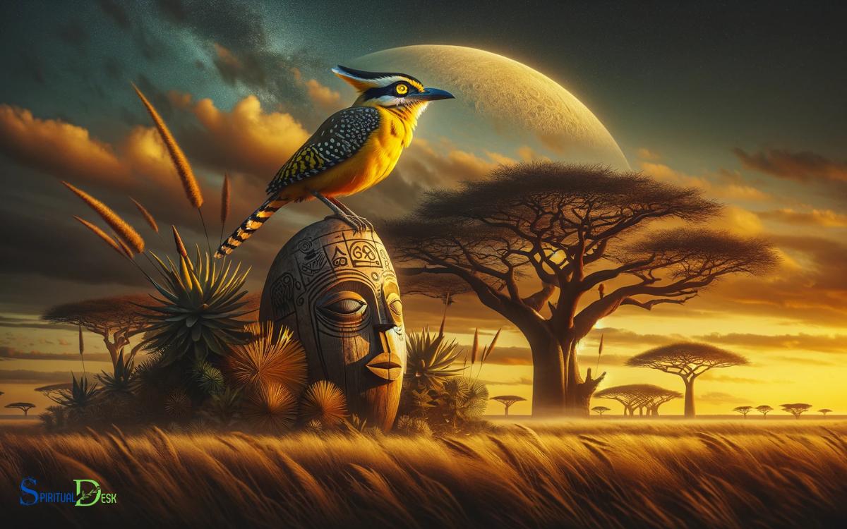 In African Folklore Yellow Chested Bird