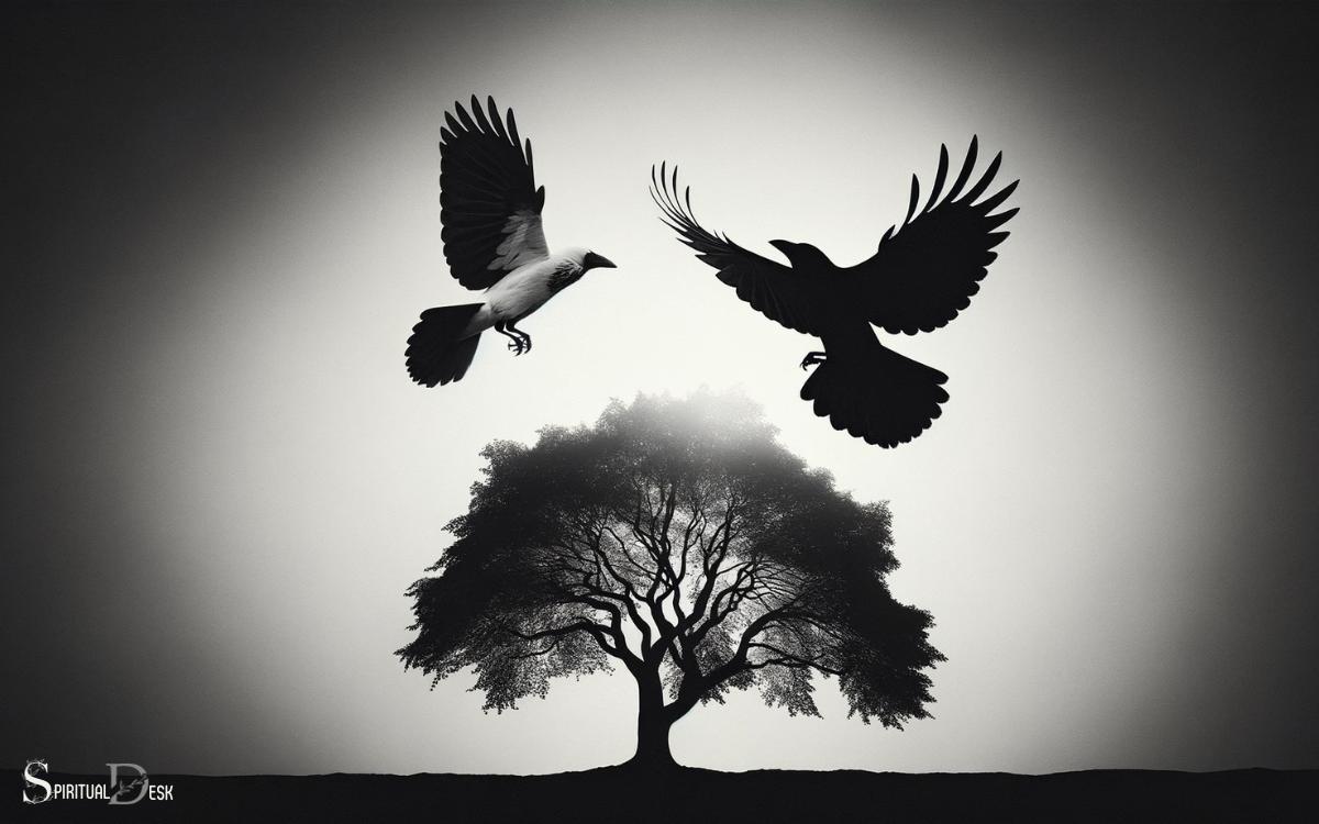 The Dualism Of Black And White Crows