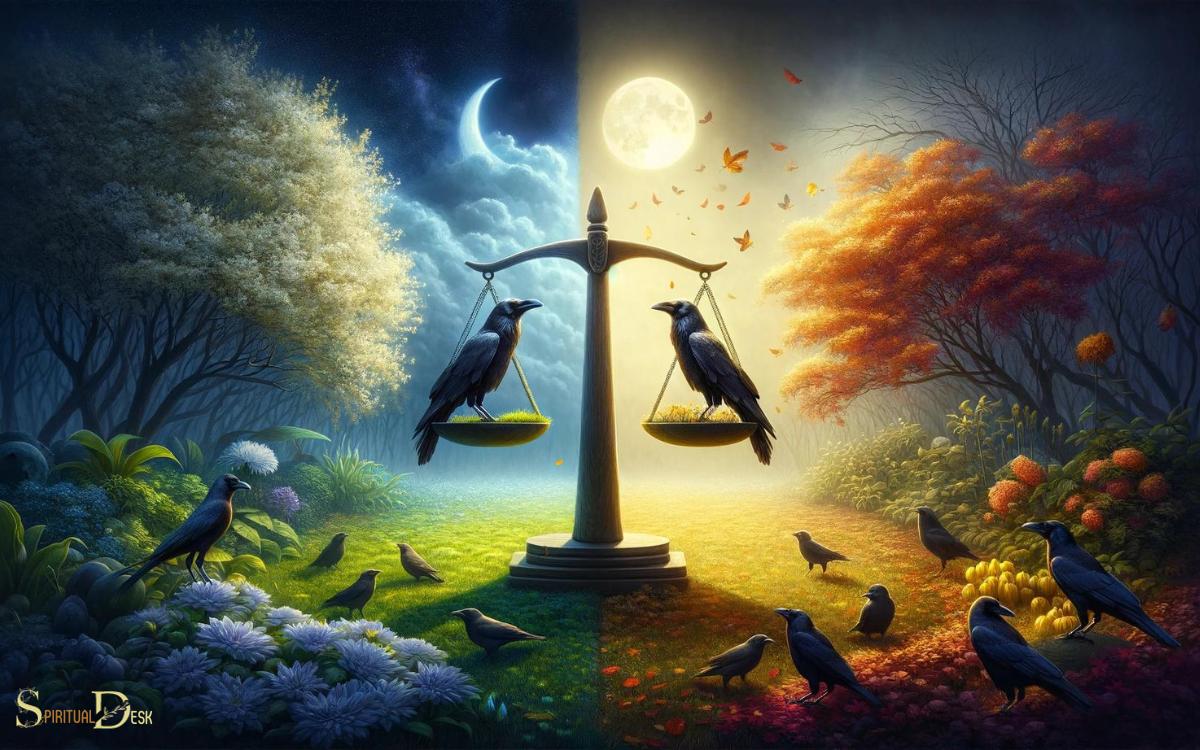 The Duality And Balance Represented By Two Crows