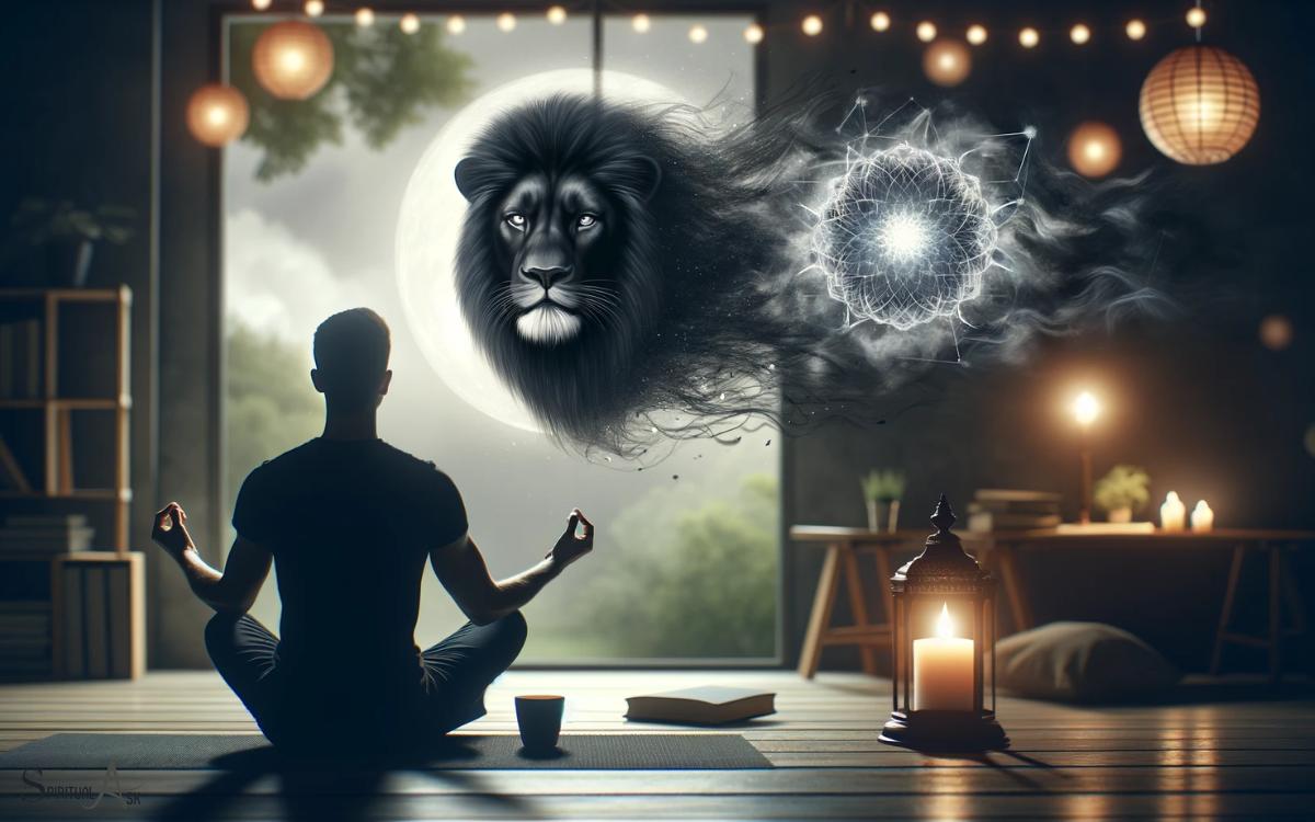 Black Lion in Meditation and Visualization