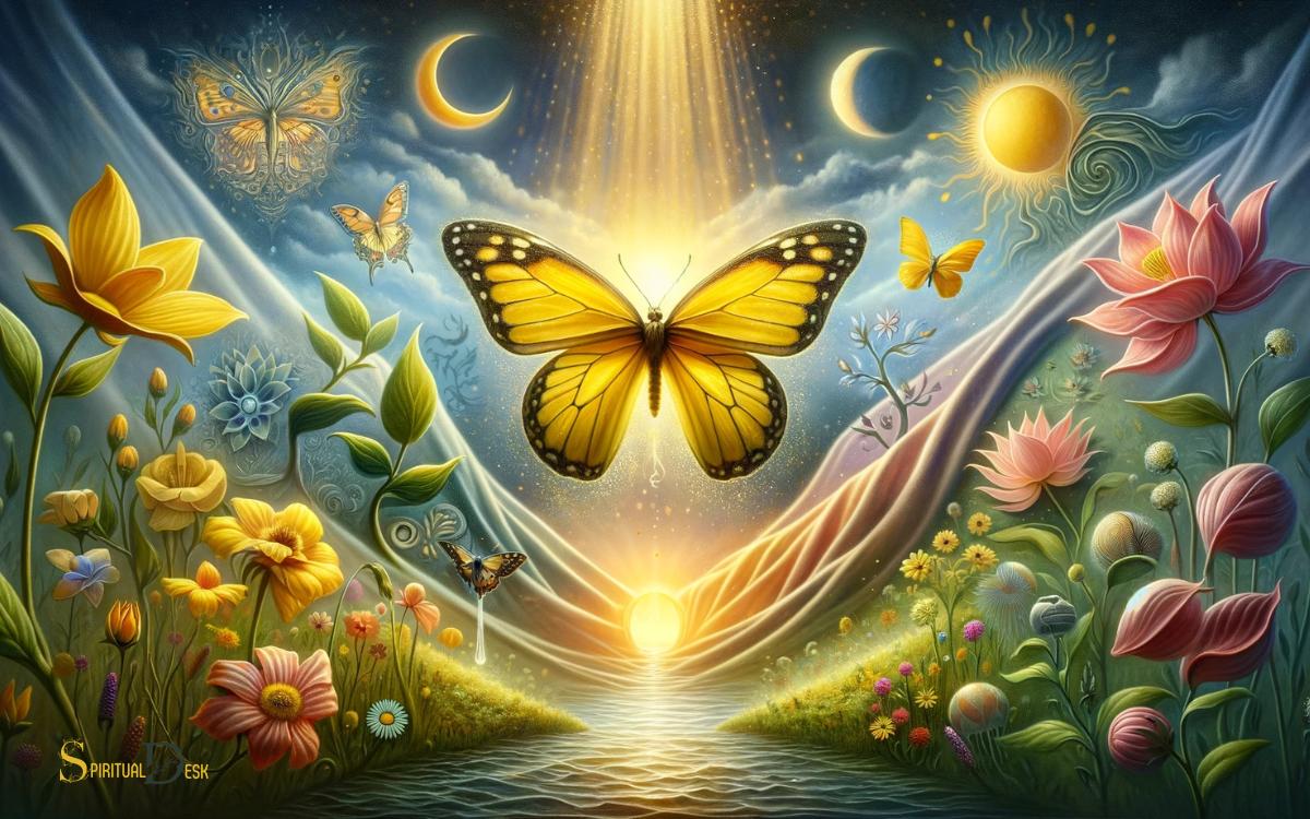 Personal Transformation and Growth Yellow Butterfly