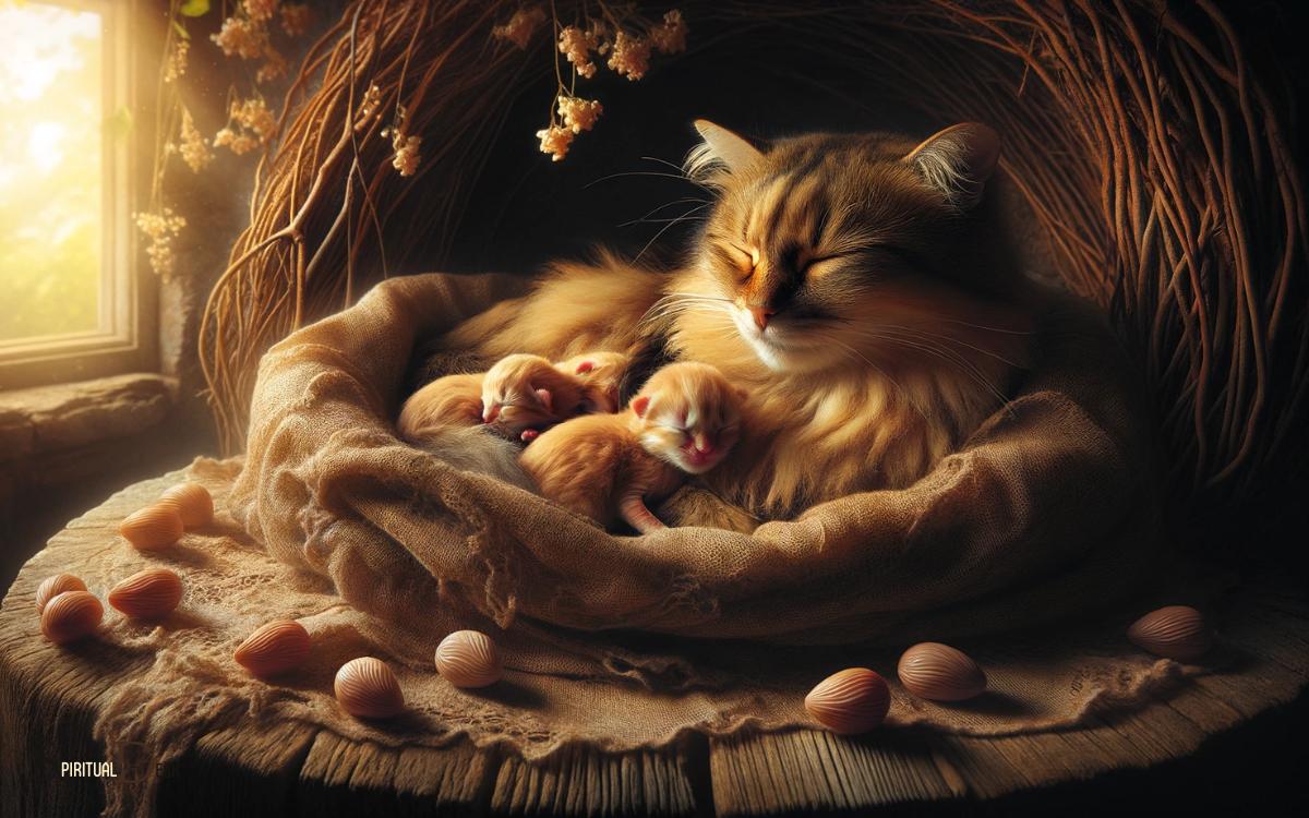 Symbolism of Motherhood in Cat Birth